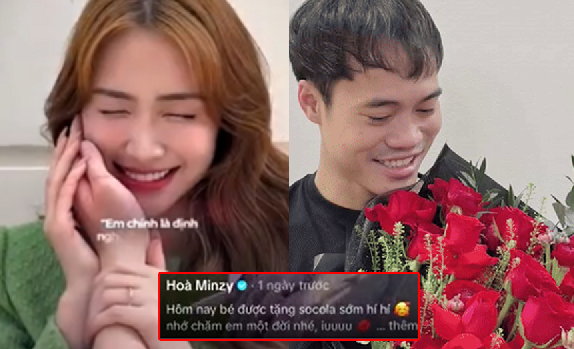 Hậu vướng nghi vấn hẹn hò với Văn Toàn, Hòa Minzy lập tức khoe quà Valentine sớm như bật đèn xanh mở đường: ‘Nhớ chăm  em và con một đời nhé’