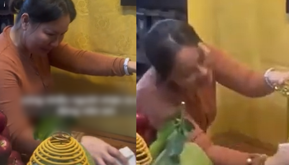 Xót xa hình ảnh vợ Quý Bình vừa lau bàn thờ vừa giàn giụa nước mắt: ‘Trút uất ức với chồng nhưng chẳng có lời hồi đáp’