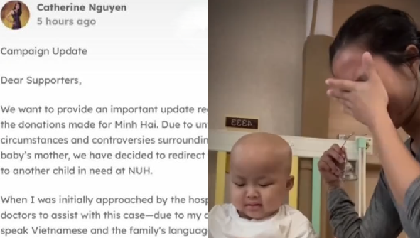 Quỹ quyên góp từ thiện Give.Asia tuyên bố sẽ chuyển toàn bộ số tiền kêu gọi cho bé Bắp sang 1 bệnh nhân khác xứng đáng hơn: ‘Không thể chấp nhận 1 người mẹ gian trá như vậy’