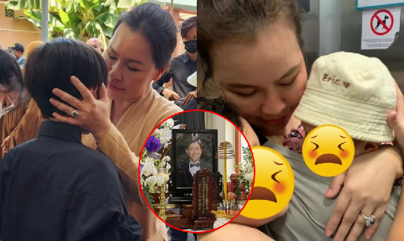 Con trai riêng của Quý Bình hỏi mẹ 1 câu trong t:ang lễ của cha dượng khiến mọi người lặng người: ‘Cha m:ất rồi, sau này em Eric lớn mình nói thế nào với em hả mẹ?’