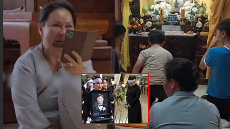 Vợ Quý Bình khóc sưng mắt trong lễ cúng thất của chồng, chăm lo bàn thờ cố NS tại nhà vẫn bị gieo tiếng á:c, nhiều người bày tỏ sự xót xa: ‘Có bất công với chị quá không?’