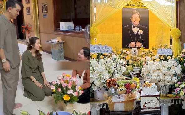 Vợ chồng Ưng Hoàng Phúc viếng cố nghệ sĩ Quý Bình, xót xa khi nhắc đến doanh nhân Ngọc Tiền: ‘Cố gắng vui vẻ nhưng vẫn thất thần, nhìn mà thương!