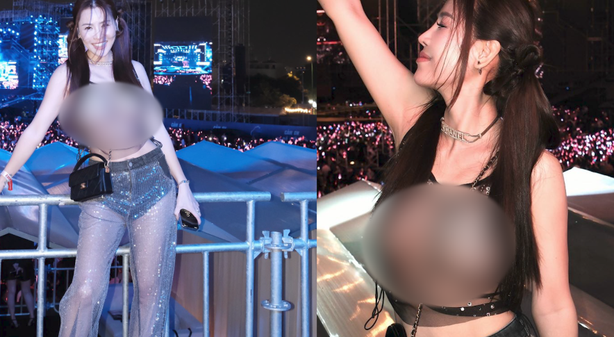 Quế Vân mặc đồ x:uyên th:ấu khi đi xem concert, netizen ngán ngẩm: ‘Cố tạo sự chú ý, PR b:ẩn’