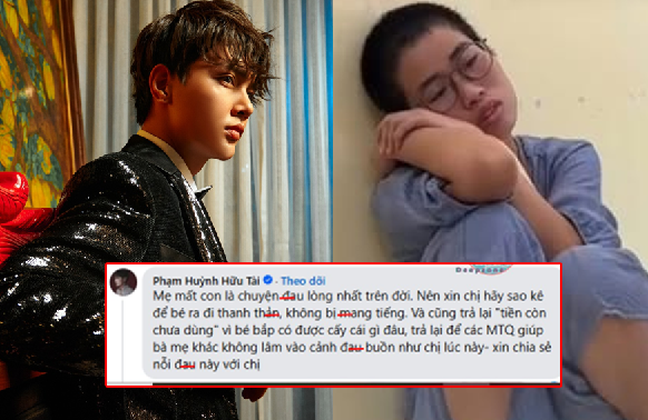 Diễn viên Phạm Huỳnh Hữu Tài:  ‘Xin mẹ Bắp hãy trả lại tiền chưa dùng cho MTQ vì Bắp đã được cấy cái gì đâu’