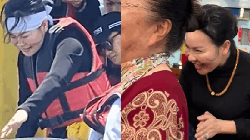 Vợ cố NS Quý Bình bị chỉ trích vì thái độ vui vẻ sau lễ thủy táng chồng: ‘Chị diễn hay thiệt chứ’