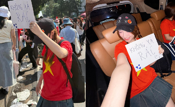 Hòa Minzy xúc động dịp 30/4:  Đích thân nhặt rác, kêu gọi ‘Ý thức lên mọi người ơi, bảo vệ môi trường chính là bảo vệ đất nước mình đấy!’