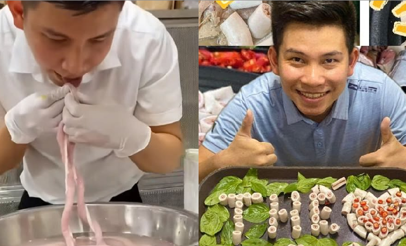 Xôn xao clip Thế “lòng se điếu” liều mình nếm lòng sống để khẳng định chất lượng: “Lòng tôi bán là số 1, sạch từ trong ra ngoài!”