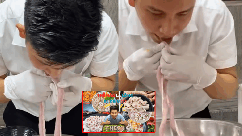 Thế “lòng se điếu” gây tranh cãi dữ dội khi trực tiếp nếm lòng sống để khẳng địn độ tươi: ‘Đồ anh bán chất lượng thế này  không mua thì tiếc lắm”