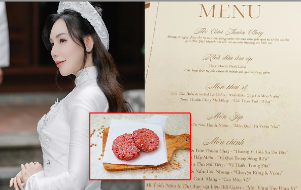 Hé lộ thực đơn tiệc cưới Hồ Quỳnh Hương: “Toàn sơn hào hải vị… thuần chay, nguyên liệu hảo hạng, đắt đỏ và chưa từng có tại Vbiz”