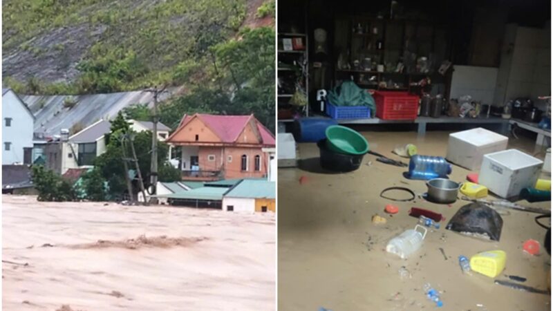 Người đàn ông buộc dây thừng vào người, bơi cứu 5 người dân mắc kẹt giữa dòng nước lũ Nghệ An