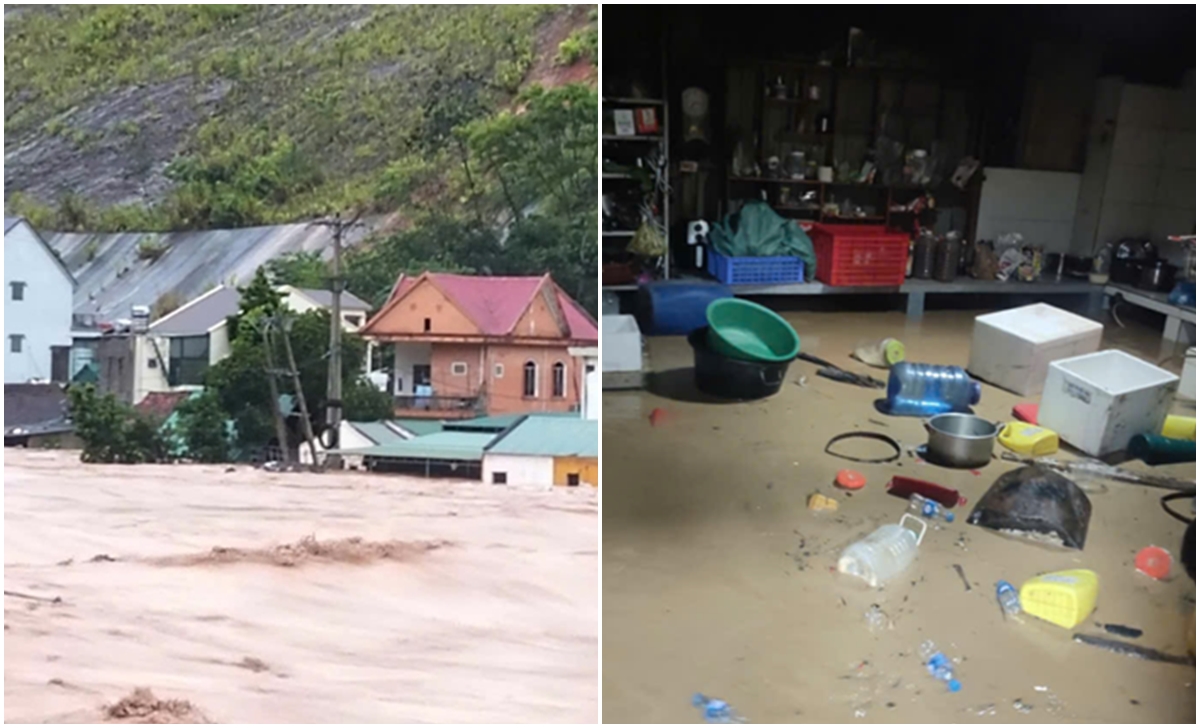 Người đàn ông buộc dây thừng vào người, bơi cứu 5 người dân mắc kẹt giữa dòng nước lũ Nghệ An