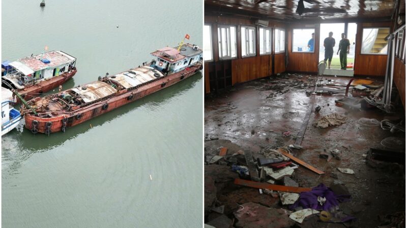 Cận cảnh hình ảnh bên trong tàu du lịch Vịnh Xanh 58 sau t:ai n:ạn 36 người ch::ế:t