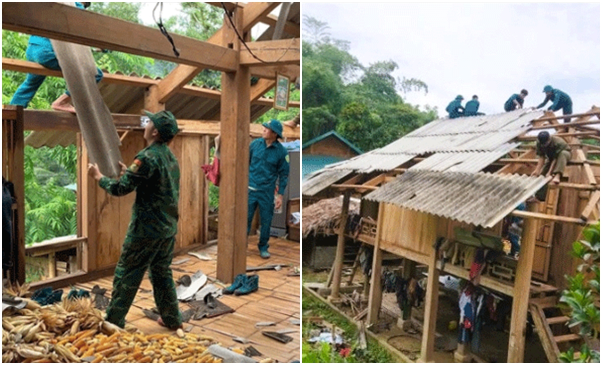 Thanh Hóa bị thi:ệt h:ại nặng nề dù b:ã:o Wipha chưa vào: 221 căn nhà đã bị tốc mái