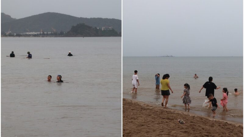 Nhiều du khách vẫn tắm biển Cửa Lò dù có lệnh cấm: “Bức xúc thật sự”