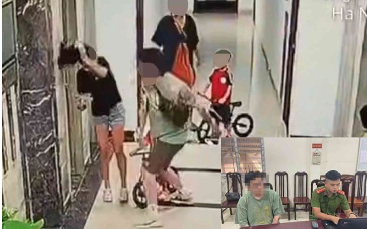 Danh tính người đàn ông liên tục đ*á:nh  vào người phụ nữ tại sảnh chung cư ở Hà Nội