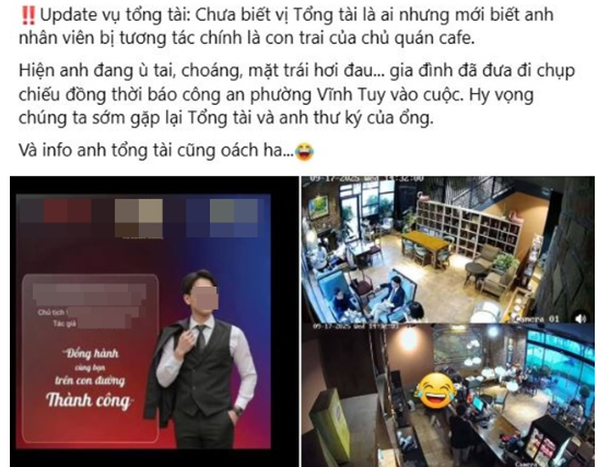 Hé lộ loạt tin gây bất ngờ về danh tính ‘tổng tài’ ra hiệu đánh người ở quán cà phê: Chưa học hết cấp 2?