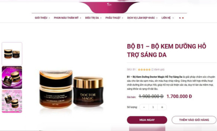 Lạ kỳ, sản phẩm Doctor Magic của Mailisa vẫn được b:án, quả:ng cá:o trá:i phé:p.