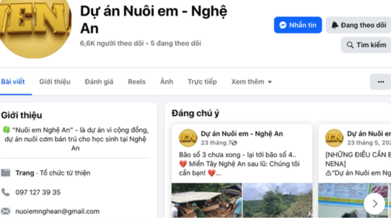 Người phụ trách dự án Nuôi em – Nghệ An “m:ất liên lạc”, luật sư nói về dấu hiệu v:i phạ:m.