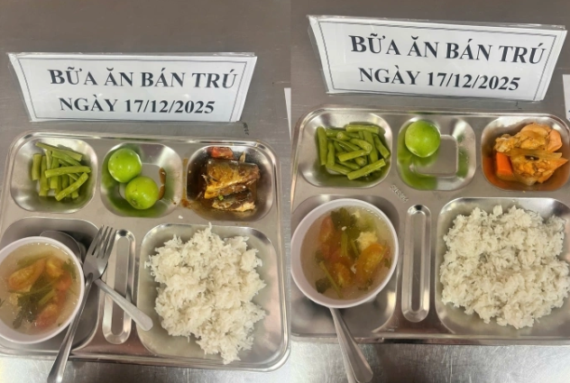 Học sinh trường THPT Trưng Vương nói gì về suất ăn bán trú gần 40 nghìn chỉ lèo tèo vài viên thịt?