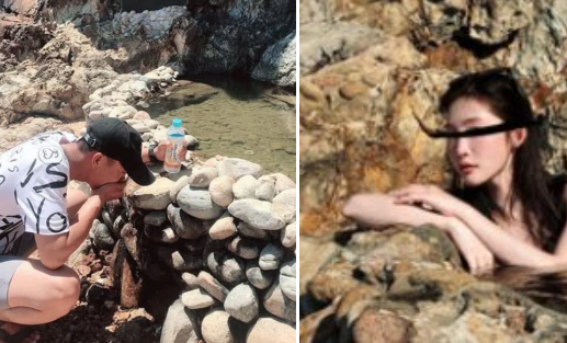 Đang rần rần nữ ca sĩ nổi tiếng lội mình xuống tắm ở Giếng Tiên: Nơi linh thiêng, nhiều người hay uống nước đó.